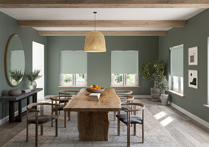 Beech Leaf (Blackout), Light Mint - Roller Blind - Image 8